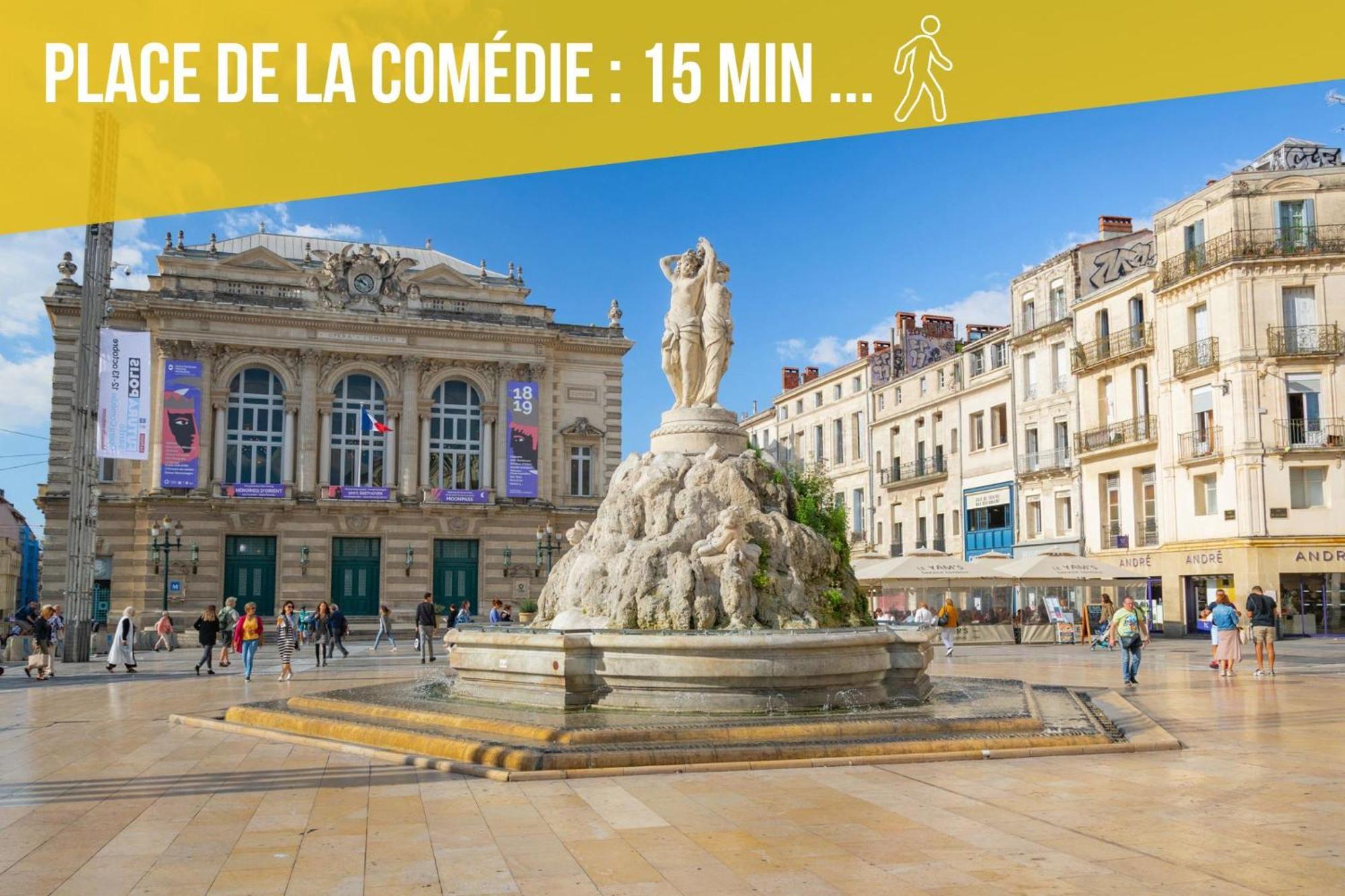 Amja Saint-Roch: Spacious Family Apartment with Parking Montpellier Exterior photo